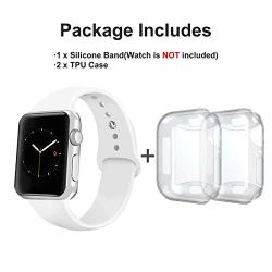 iGK Sport Band Compatible with Apple Watch 38mm 40mm 42mm 44mm, Soft Silicone Sport Strap Replacement Bands for iWatch Apple Watch Series 5, Series 4, Series 3, Series 2, Series 1