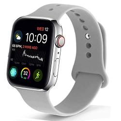 NUKELOLO Sport Band Compatible with Apple Watch 38MM 40MM 42MM 44MM,Soft Silicone Replacement Strap Compatible for Apple Watch Series 5/4/3/2/1