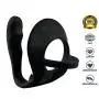 Prostate Massage Cock Ring and Anal Plug Combo Silicone Butt Plug Sex Products Anal Prostate Penis Rings Gay Adult Sex Toys for Men (Black)