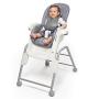 OXO Tot Waterproof Silicone Roll Up Bib with Comfort-Fit Fabric Neck, Gray