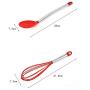 SKYyao Kitchen utensil set Stainless steel pipe handle Silicone kitchenware 8 piece set cooking spoon shovel kitchenware set silicone