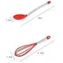 SKYyao Kitchen utensil set Stainless steel pipe handle Silicone kitchenware 8 piece set cooking spoon shovel kitchenware set silicone