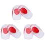 LERMITY 3 Pairs Gel Heel Cups Plantar Fasciitis Inserts Silicone Pads Cushion for Bone Spurs Pain Relief Protectors of Sore Bruised Feet Best Insole Gels Treatment (Small/Medium)