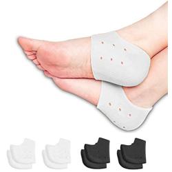 Plantar Fasciitis Inserts Pads,Gel Heel Cushion,Silicone Heel Protectors,Heel Guards and Heel Cups Great for Plantar Fasciitis,Cracked Heels, Achilles Tendinitis & Heel Sore, for Women & Men.