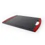 Neoflam 17" Plastic Cutting Board in Black Marble and Red - BPA Free, Non Slip, Dishwasher Safe, Microban Antimicrobial Protection