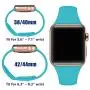 Zekapu Sport Band Compatible for Apple Watch 38mm 42mm 40mm 44mm, Soft Silicone Narrow Slim Sport Replacement Wristband for iWatch Series 5, Series 4, Series 3, Series 2, Series 1 Women