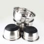 Stainless Steel Mixing Bowl with Ergonomic Non-Slip Silicone Base Professional Kitchenware Soup Bowls，Heat resistant，mixing bowl (Size : S)