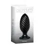 Doc Johnson Platinum Premium Silicone - The Swirl - 5 in. Long and 2 in. Wide - Silicone Butt Plug - Anal Toy - Black