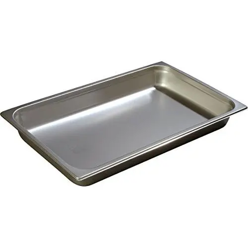 Carlisle 607002 DuraPan Light Gauge Stainless Steel Full-Size Steam Table Food Pan, 2.5" Deep (Pack of 6)