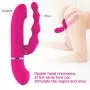 YTDHO Women Pleasure 2 in 1 Double Head 10 Frequency Vibrating Female Back Massage Toys,Waterproof Silicone Silky Electric Toys