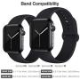 EXCHAR Sport Band Compatible with Apple Watch Band 40mm 38mm 44mm 42mm, Soft Silicone Strap, Replacement Wristband for iWatch Band Series 5 4, Series 3, 2, 1