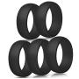 ThunderFit Mens Silicone Wedding Rings Wedding Bands - 5 Pack / 4 Pack / 3 Pack - 8.7mm Wide (2mm Thick)
