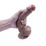 HYLHYL5-F ?ntìmǎtě Vìbrǎtǒrs, 7 inch Black Thin Silicone Toys with for Women Powerful Beginner Travel Gift Lifelike Thick | Diameter 4cm/1.57iches
