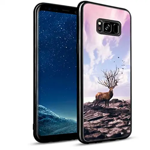 Deer Glossy Edge Case Cover Fits for Samsung Galaxy S8 Plus [6.2in]