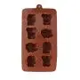 8 Cavities Cake Mould, Bear Hippo Lion Silicone Chocolate Mold Fondant Tray Mold Ice Cube Cake Decorating DIY Kitchenware 2Pcs