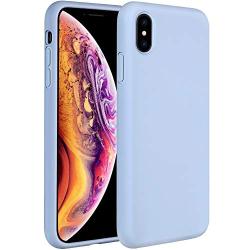 Miracase Liquid Silicone Case Compatible with iPhone Xs Max 6.5 inch (2018), Gel Rubber Full Body Protection Shockproof Cover Case Drop Protection Case (Clove Purple)