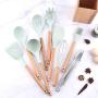 9pcs/set Non-Stick Silicone Cooking Utensils Kitchen Gadgets Spatula Spoon Tools for Baking Cookware Kitchenware