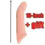 Sexy Silicone Add 10" Toy Enlarger Extension Extender Sleeve Enlarger + Gift