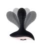 Nautime Anal Butt Plug Spiral Pattern Rehargable USB Silicone Safe Waterproof Wireless 10 Speed Frequency Vibration Settings Sex Toys black