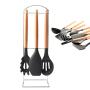 9 Pcs Silicone Cooking Utensils Kitchen Utensils Set Wooden Handle Cooking Tools Silicone Kitchenware Set,9Pcs
