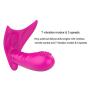 Caobodong0758 Extra Long Satisfaction Wireless Remote Control Venus Butterfly Vibration Invisible Wearing Shell Security Silicone Toy with Harness Tie, Purple caobodong0758