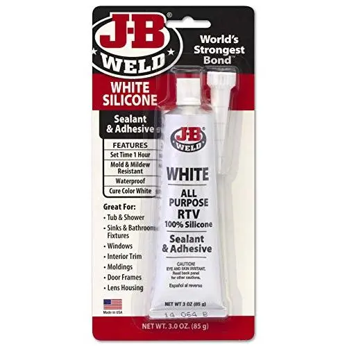 J-B Weld 31312 All-Purpose RTV Silicone Sealant and Adhesive - White - 3 oz.