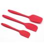 Silicone Spatula,Lanker Kitchenware 3Pcs Kitchen Utensils Set Cake Cream Butter Spatulas Tools-KT28 Red