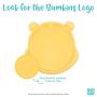 Bumkins Disney Silicone Grip Dish, Suction Plate, Divided Plate, Baby Toddler Plate, BPA Free, Microwave Dishwasher Safe - Winnie The Pooh