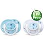Philips AVENT BPA Free Nighttime Infant Pacifier, 0-6 Months, Colors May Vary, 2-Count