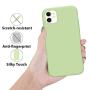 Caka Silicone Case for iPhone 11 Liquid Silicone Case Soft Protective Shockproof Microfiber Lining Gel Rubber Anti Scratch Case for iPhone 11 (6.1 inch)(2019 Release)(Matcha Green)