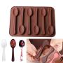 New Silicone Spoon Shape Chocolate Mold Kitchenware Jelly Ice Mould Baking Tool