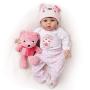 Yesteria Lifelike Reborn Baby Dolls 22 Inches 2 Outfits Silicone Vinyl Weighted Cotton Body Gift Set