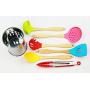 6pcs Silicone Kitchenware with Holder Cooking Tools Kitchen Utensils Set