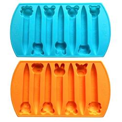 CrayOn 2 Animal Shaped Chunky Silicone Oven Safe Crayon Molds (Makes 14 Animal Crayons Total) by My Fruit Shack