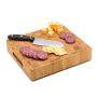 Small End Grain Bamboo Cutting Board | Professional, Antibacterial Butcher Block | Non-Slip Rubber Feet by Top Notch Kitchenware