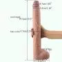 JRZDFXS Silicone 16 Inch Female Extra Huge Big Lifelike Personal Massage Wand Toys Body Massager with Large Balls and Head Brown Women for Female Beginner Personal Body