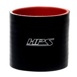 HPS HTSC-300-L6-BLK Silicone High Temperature 4-ply Reinforced Straight Coupler Hose, 50 PSI Maximum Pressure, 6" Length, 3" ID, Black