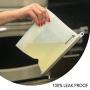 Reusable Silicone Food Bag by LOYALMASTER- Silicone Sandwich Bags Storage Containers -WON?T RIP OFF- Airtight Seal Leakproof Preservation - Liquids, Lunch, Snack, Sous Vide, Freezer - Set of 4 (30 oz)