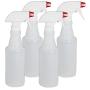 Plastic Spray Bottles Leak Proof Technology Empty 16 oz Value Pack of 4 Made in USA