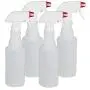 Plastic Spray Bottles Leak Proof Technology Empty 16 oz Value Pack of 4 Made in USA