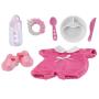 Berenguer Boutique 15&quot Soft Body Baby Doll - Pink 10 Piece Gift Set with Open/Close Eyes- Perfect for Children 2+