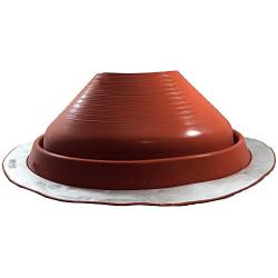 Dektite #9 Red Silicone Metal Roof Pipe Flashing, High Temp, Round Base, Pipe OD 10" - 19"