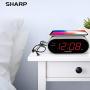Sharp SPC679A - Alarm with Wireless Charging - Qi Certified - USB Charging for 2nd Device!