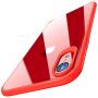 TOZO for iPhone XR Case Hybrid Soft Grip Matte Finish Frame Clear Back Panel Ultra-Thin [Slim Fit] Cover for iPhone XR 6.1 Inch 2018 (RED)
