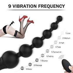 HEIYAO 9 Frequency Silicone Massage G-S Stīmulation USB Rechargeable for Women Men Adult Toys Black