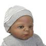 Zero Pam Black Reborn Baby Doll Silicone Full Body 23 inch African American Boy with Clothes and Toys