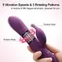 Primium Rabbit Vibrator with Rotating Shaft, Luvkis Sophia Bunny Clitoral G-Spot Stimulator, Waterproof Rotating Beads Realistic Dildo Sex Toy for Women and Couple Play