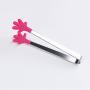 BigFamily Stainless Steel Silicone Salad Bread Serving Pliers Kitchenware Kitchen Mini Tong Clip Barware