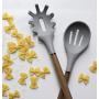 Country Kitchen Silicone Cooking Utensils, 8 Pc Kitchen Utensil Set, Easy to Clean Wooden Kitchen Utensils, Cooking Utensils for Nonstick Cookware, Kitchen Gadgets and Spatula Set - Grey