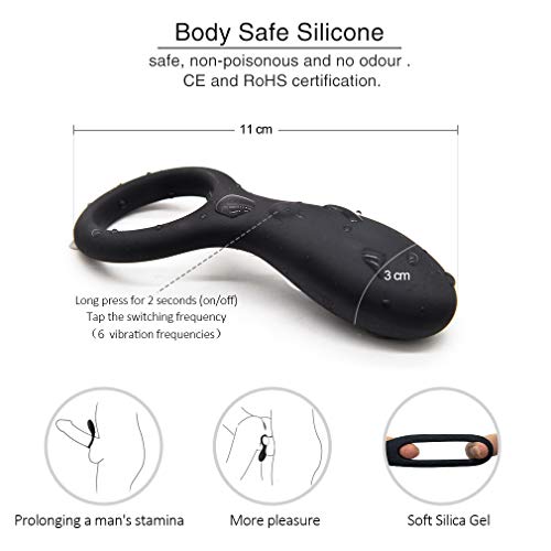 Soft Relax Massage Wireless Quiet Còckring Relax Toy Powerful Strong Vibration Delay Ring Silicone Massage Ring USB Charging Relax Toys